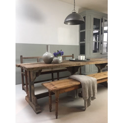 oud houten bank eettafel bank oud