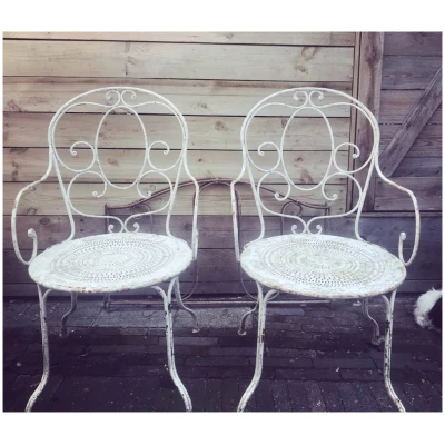 Franse brocante tuinstoel