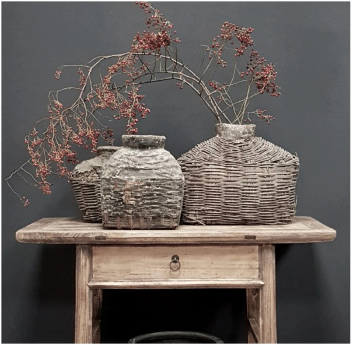 ANTIEKE OUD HOUTEN WANDTAFEL