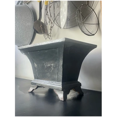 franse smeedijzeren vaas - 1