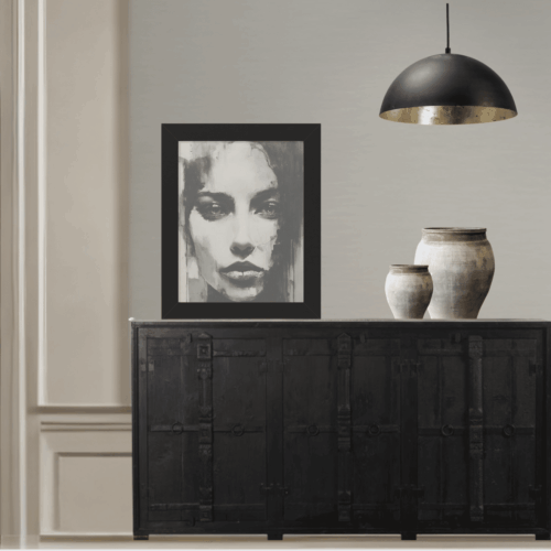 ondiep dressoir oud hout black