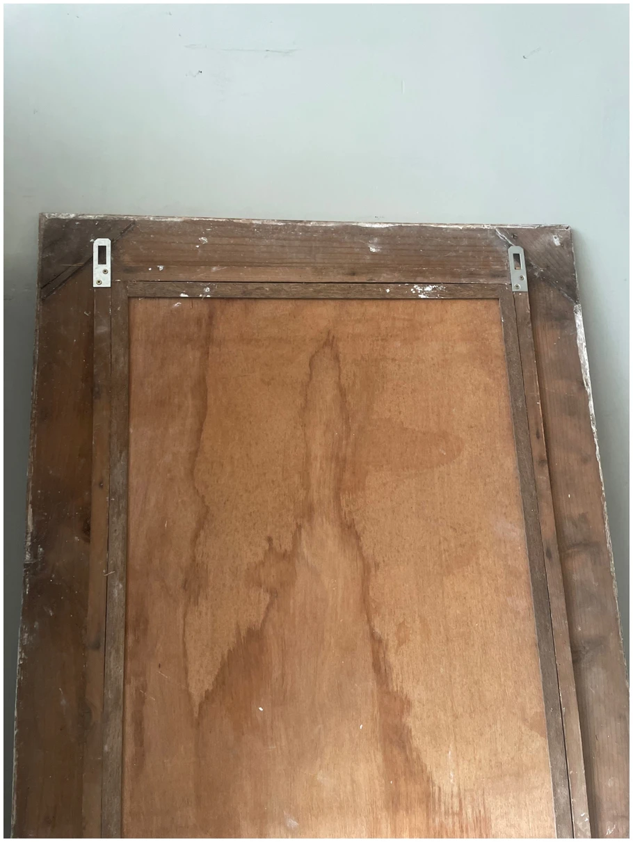oud schoolbord achterzijde