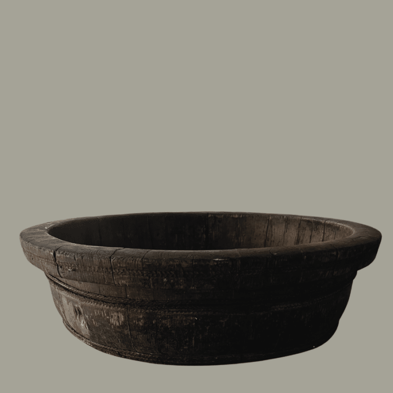 Antieke Houten Olijfbak